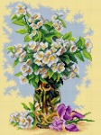 Kanwa z nadrukiem Paul de Longpre - Letnie kwiaty