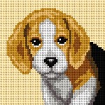 Zestaw do nauki haftu dla dorosłych - Beagle