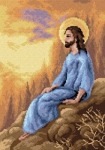 Schemat do haftu Pan Jezus na wzgórzu