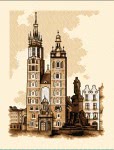 Schemat do haftu Kraków - Kościół Mariacki