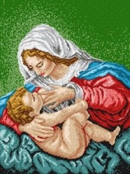 Kanwa z nadrukiem Matka Boska karmiąca