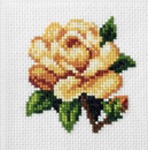 Zestaw do haftu krzyżykowego obrazek – Herbaciana róża