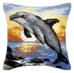 Zestaw do haftu krzyżykowego poduszka – Delfin