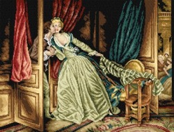 Schemat do haftu J.H Fragonard Skradziony pocałunek