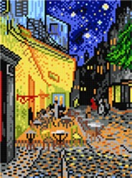 Kanwa z nadrukiem V. van Gogh - Uliczna kafejka