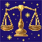 Kanwa z nadrukiem Znaki zodiaku - Waga