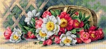 Kanwa z nadrukiem R. Maucherat de Longpre - Kwiaty Maja