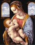 Kanwa z nadrukiem L. Da Vinci - Madonna Litta