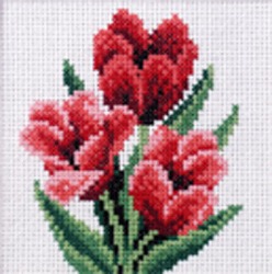 Zestaw do haftu krzyżykowego obrazek - Tulipan