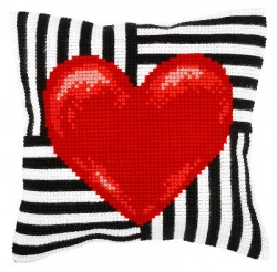 Zestaw do haftu krzyżykowego poduszka – Serce