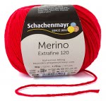 Włóczka Merino Extrafine 120 - czerwony
