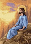 Kanwa z nadrukiem Pan Jezus na wzgórzu