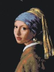 Kanwa z nadrukiem J. Vermeer - Dziewczyna z perłą