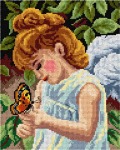 Schemat do haftu Aniołek z motylem