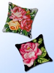 Pakiet 2 zestawów poduszek Latch-hook: Róża, Róże