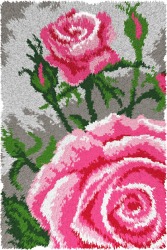 Zestaw latch - hook dywanik - Róże