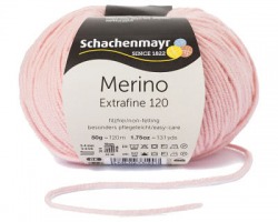 Włóczka Merino Extrafine 120 - pudrowy róż