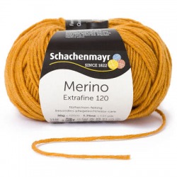 Włóczka Merino Extrafine 120 - musztardowy