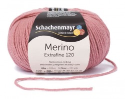 Włóczka Merino Extrafine 120 - szminkowy róż