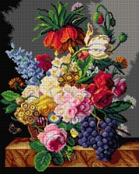 Kanwa z nadrukiem Jan Frans van Dael - Martwa natura z kwiatami i owocami