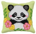 Zestaw do haftu krzyżykowego poduszka – Panda