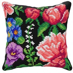 Zestaw do haftu krzyżykowego poduszka - Wzór botaniczny