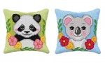 Pakiet 2 zestawów do wyszywania poduszek:  Koala, Panda