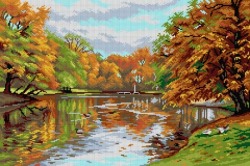 Kanwa z nadrukiem Peder Mark Monsted - Ogrody Frederiksberg