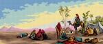 Kanwa z nadrukiem Charles Theodore Frer - Postój w oazie
