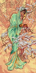 Kanwa z nadrukiem A. Mucha - Zima