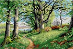 Schemat do haftu Peder Mork Monsted - Wiosenny dzień