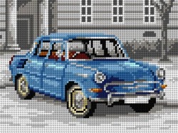 Kanwa z nadrukiem Zabytkowy samochód - Skoda 1000MB