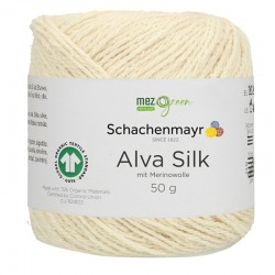 Włóczka Alva Silk - kość słoniowa