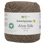 Włóczka Alva Silk - brązowo zielony melanż