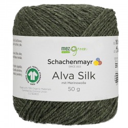 Włóczka Alva Silk - sosnowa zieleń