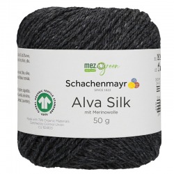 Włóczka Alva Silk - antracytowy