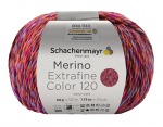 Włóczka Merino Extrafine Color - melanż bordowo-fioletowy
