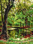 Kanwa z nadrukiem Peder Mork Monsted - Jesień