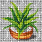 Kanwa z nadrukiem Aloes
