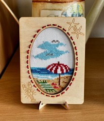 Zestaw do haftu krzyżykowego z ramką - Plaża