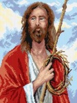 Kanwa z nadrukiem Jan Styka - Chrystus z koroną cierniową