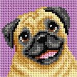 Zestaw do haftu gobelinowego obrazek – Mops