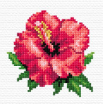Zestaw do haftu krzyżykowego dla początkujących - Hibiskus