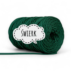Sznurek Poliestrowy Płaski 5mm - Zielony Świerk