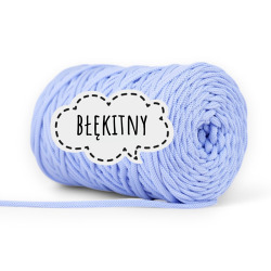 Sznurek Poliestrowy Płaski 5mm - Błękitny