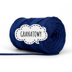 Sznurek Poliestrowy Płaski 5mm - Granatowy