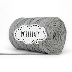 Sznurek Poliestrowy Płaski 5mm - Popielaty Szary