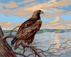 Kanwa z nadrukiem Ferdinand von Wright - Orzeł nad jeziorem