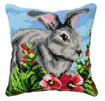 Zestaw do haftu krzyżykowego poduszka – Królik