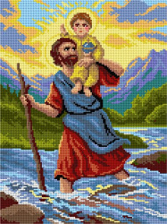 Schemat do haftu Święty Krzysztof